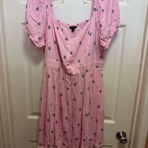 Torrid Mini Stretch Challis Sweetheart Skater Dress